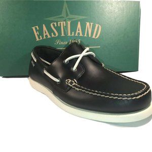 Eastland Men Navy Blue Leather Moccasin Size 8.5 M